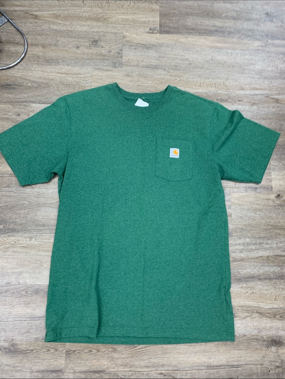 Carhartt Heathered Forest Green Short-Sleeve Pocket Tee Size Large
